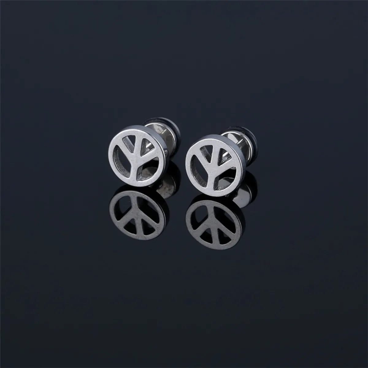 1 Piece Simple Style Geometric Solid Color Plating Stainless Steel Ear Studs