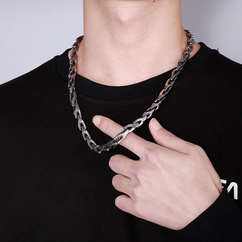 1 Piece Simple Style Geometric Stainless Steel Men'S Necklace