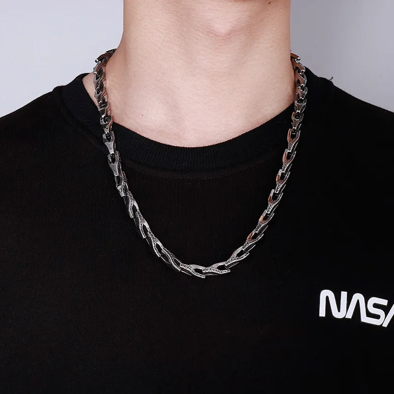 1 Piece Simple Style Geometric Stainless Steel Men'S Necklace