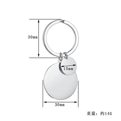 1 Piece Simple Style Geometric Stainless Steel Plating Bag Pendant Keychain