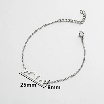 1 Piece Simple Style Geometric Stainless Steel Plating Bracelets