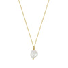 1 Piece Simple Style Geometric Sterling Silver Plating Inlay Pearl 14k Gold Plated Pendant Necklace