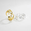 1 Piece Simple Style Geometric Sterling Silver Plating Open Ring