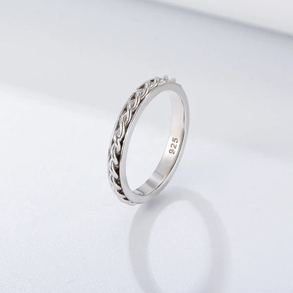 1 Piece Simple Style Geometric Sterling Silver Plating Rings