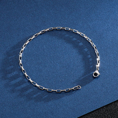 1 Piece Simple Style Geometric Titanium Steel Plating Bracelets