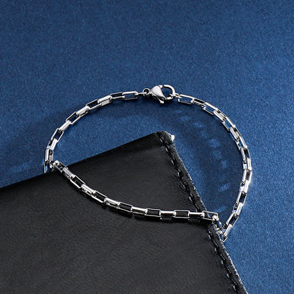 1 Piece Simple Style Geometric Titanium Steel Plating Bracelets