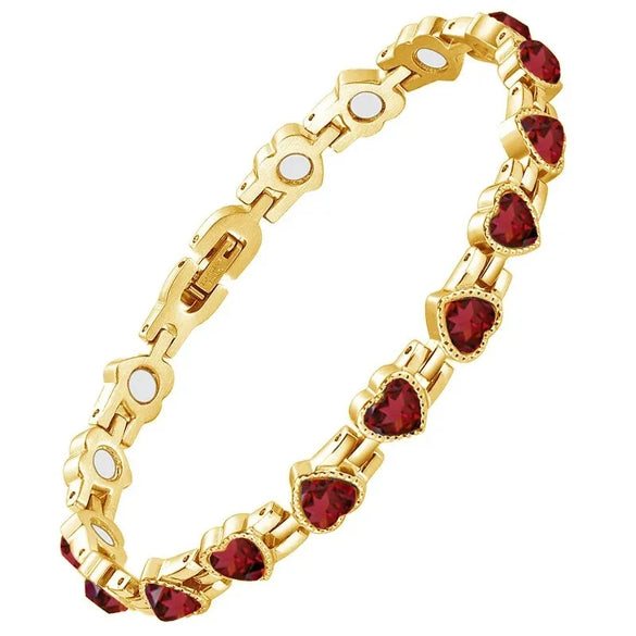 1 Piece Simple Style Heart Shape Alloy Plating Inlay Zircon Women'S Bracelets