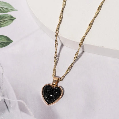 1 Piece Simple Style Heart Shape Alloy Plating Women'S Pendant Necklace