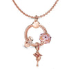 1 Piece Simple Style Heart Shape Bow Knot Alloy Plating Inlay Rhinestones Mother'S Day Women'S Pendant Necklace