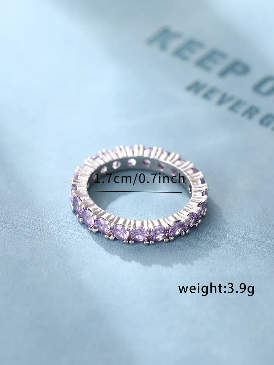 1 Piece Simple Style Heart Shape Copper Plating Inlay Zircon Gold Plated Open Ring