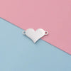 1 Piece Stainless Steel 18K Gold Plated Customization Laser Engraving Heart Shape Pendant