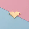 1 Piece Stainless Steel 18K Gold Plated Customization Laser Engraving Heart Shape Pendant