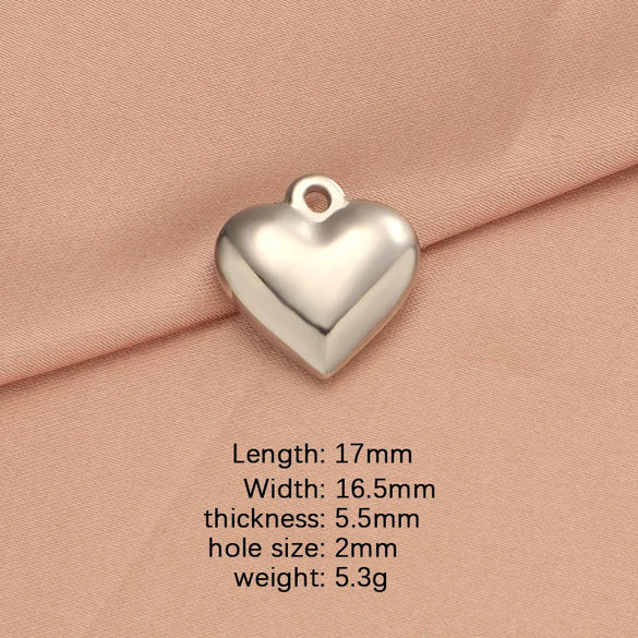 1 Piece Stainless Steel 18K Gold Plated Customization Laser Engraving Heart Shape Pendant