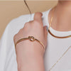1 Piece Simple Style Knot Alloy Plating Hollow Out Rose Gold Plated Gold Plated Silver Plated Women's Bangle