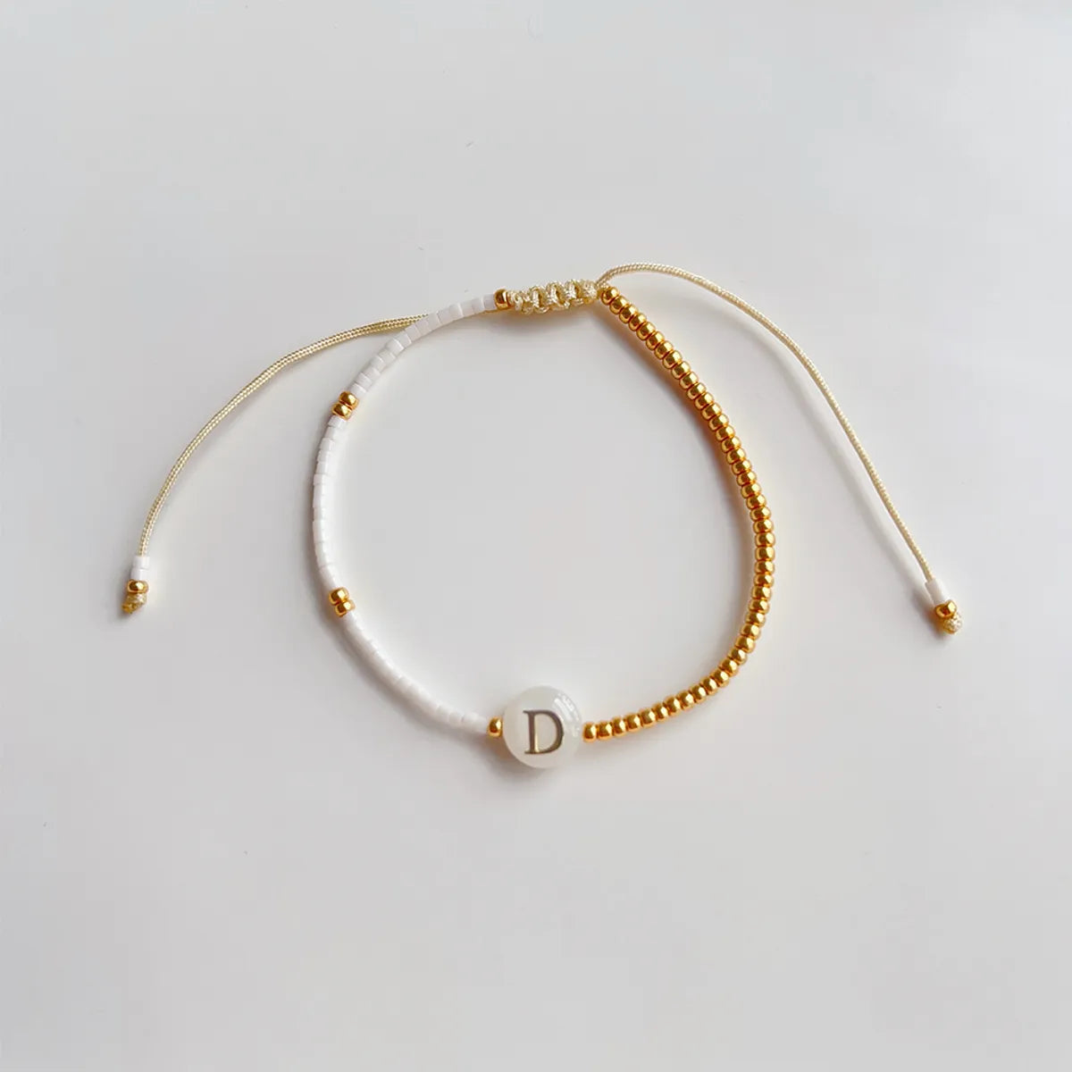 Simple Style Letter Glass Wholesale Bracelets