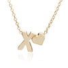 1 Piece Simple Style Letter Heart Shape Alloy Plating Women'S Pendant Necklace