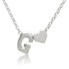 1 Piece Simple Style Letter Heart Shape Alloy Plating Women'S Pendant Necklace