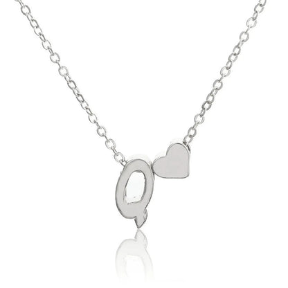 1 Piece Simple Style Letter Heart Shape Alloy Plating Women'S Pendant Necklace