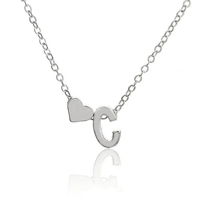 1 Piece Simple Style Letter Heart Shape Alloy Plating Women'S Pendant Necklace