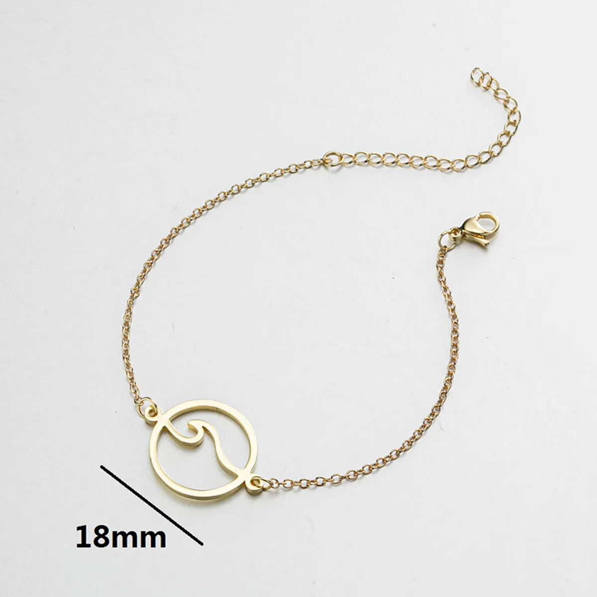 1 Piece Simple Style Letter Stainless Steel Plating Bracelets