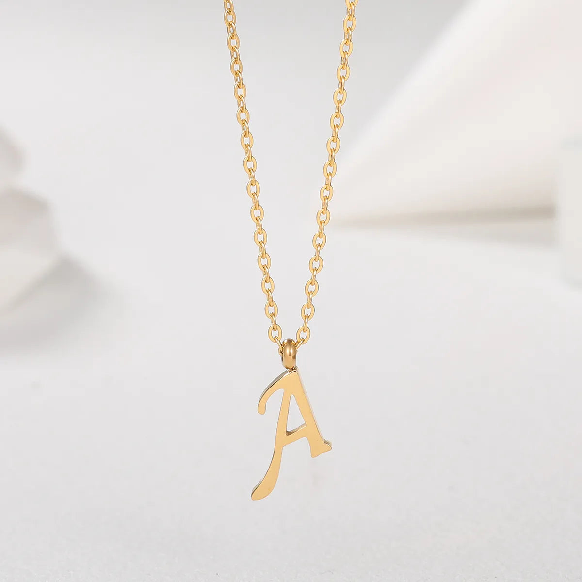 1 Piece Simple Style Letter Stainless Steel Plating Pendant Necklace