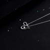 1 Piece Simple Style Letter Sterling Silver Inlay Zircon Pendant Necklace