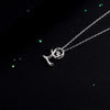 1 Piece Simple Style Letter Sterling Silver Inlay Zircon Pendant Necklace