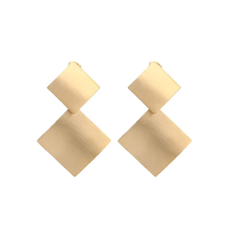 1 Piece Simple Style Rhombus Patchwork 304 Stainless Steel Earrings