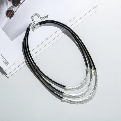 1 Piece Simple Style Round Alloy Plating Women's Layered Necklaces