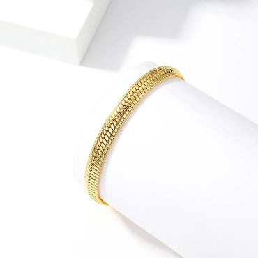 1 Piece Simple Style Round Copper Plating Bracelets