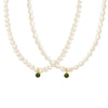 1 Piece Simple Style Round Freshwater Pearl Titanium Steel Plating Inlay Zircon Pendant Necklace