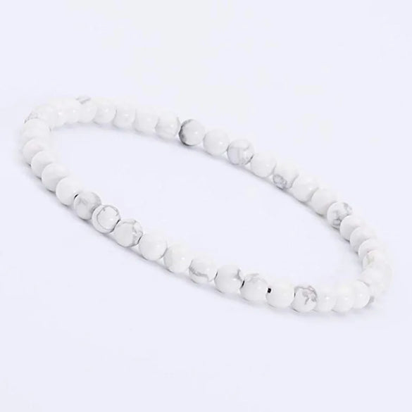 1 Piece Simple Style Round Natural Stone Beaded Bracelets