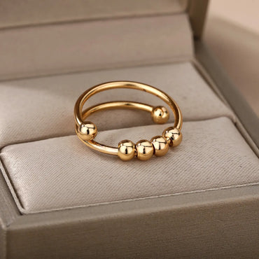 1 Piece Simple Style Solid Color Brass Open Ring