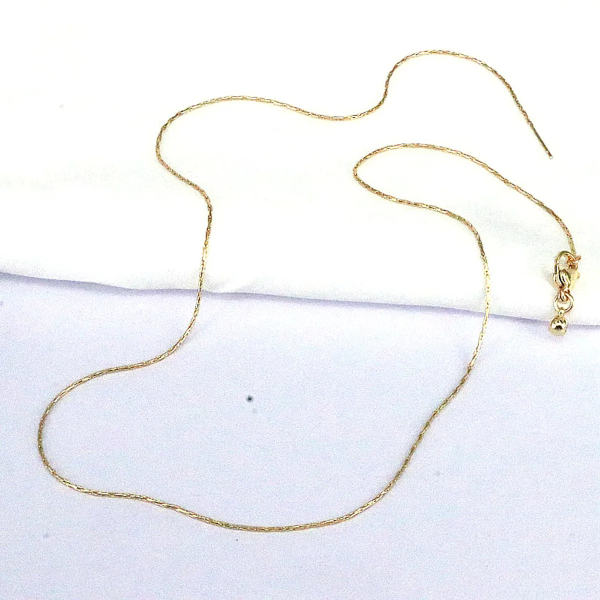 Simple Style Solid Color Copper Gold Plated Necklace In Bulk