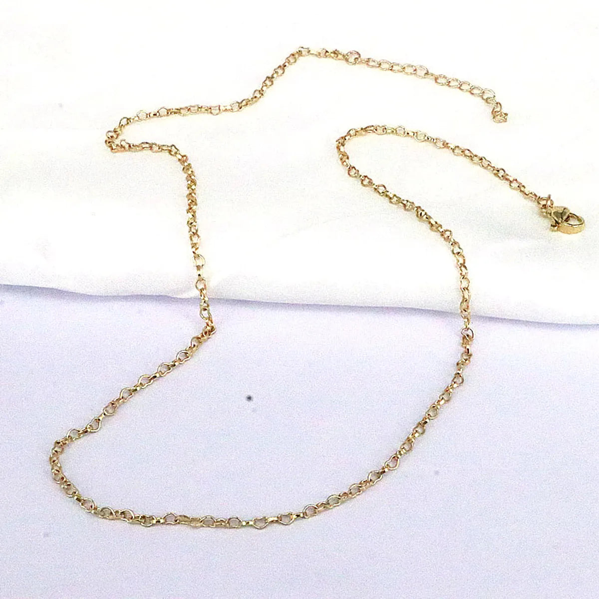 Simple Style Solid Color Copper Gold Plated Necklace In Bulk