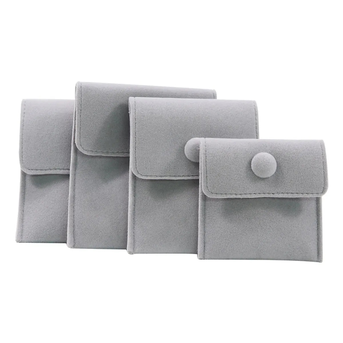 Simple Style Solid Color Flannel Jewelry Packaging Bags