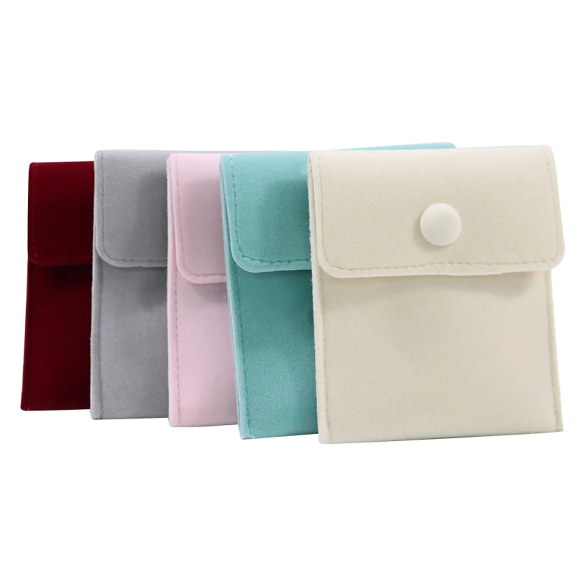 Simple Style Solid Color Flannel Jewelry Packaging Bags