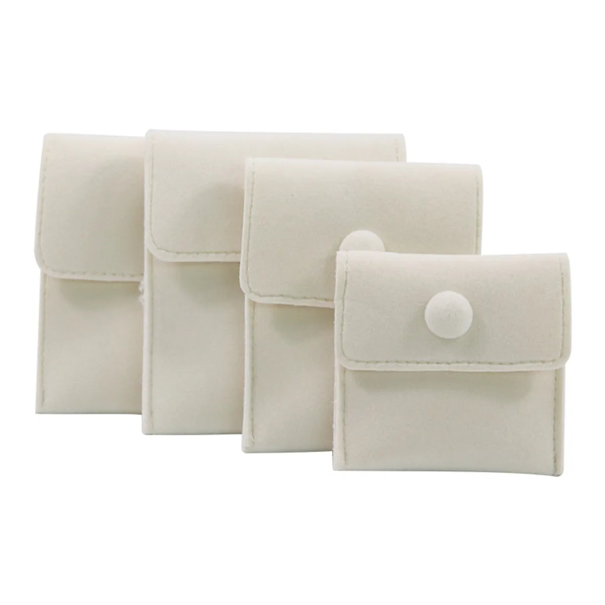 Simple Style Solid Color Flannel Jewelry Packaging Bags