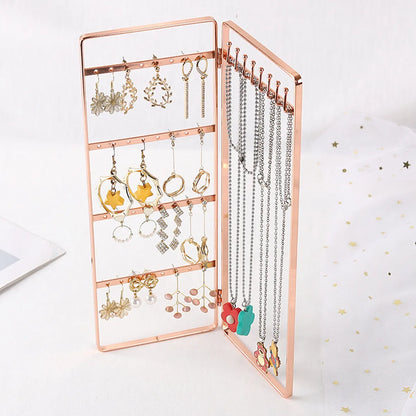 Simple Style Solid Color Metal Jewelry Display Jewelry Rack