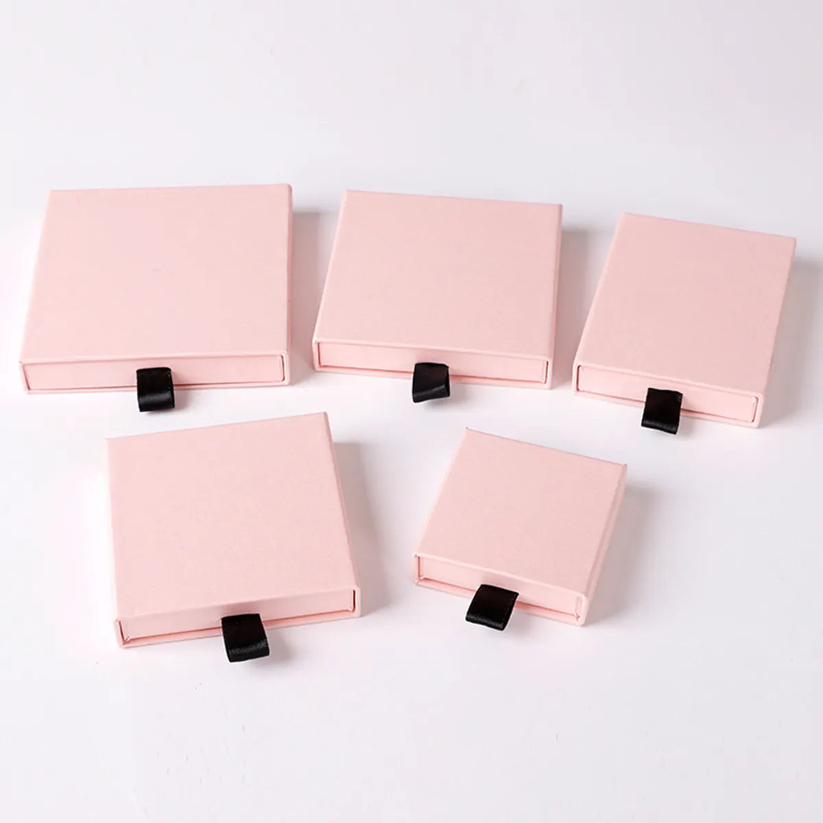 Simple Style Solid Color Paper Jewelry Boxes