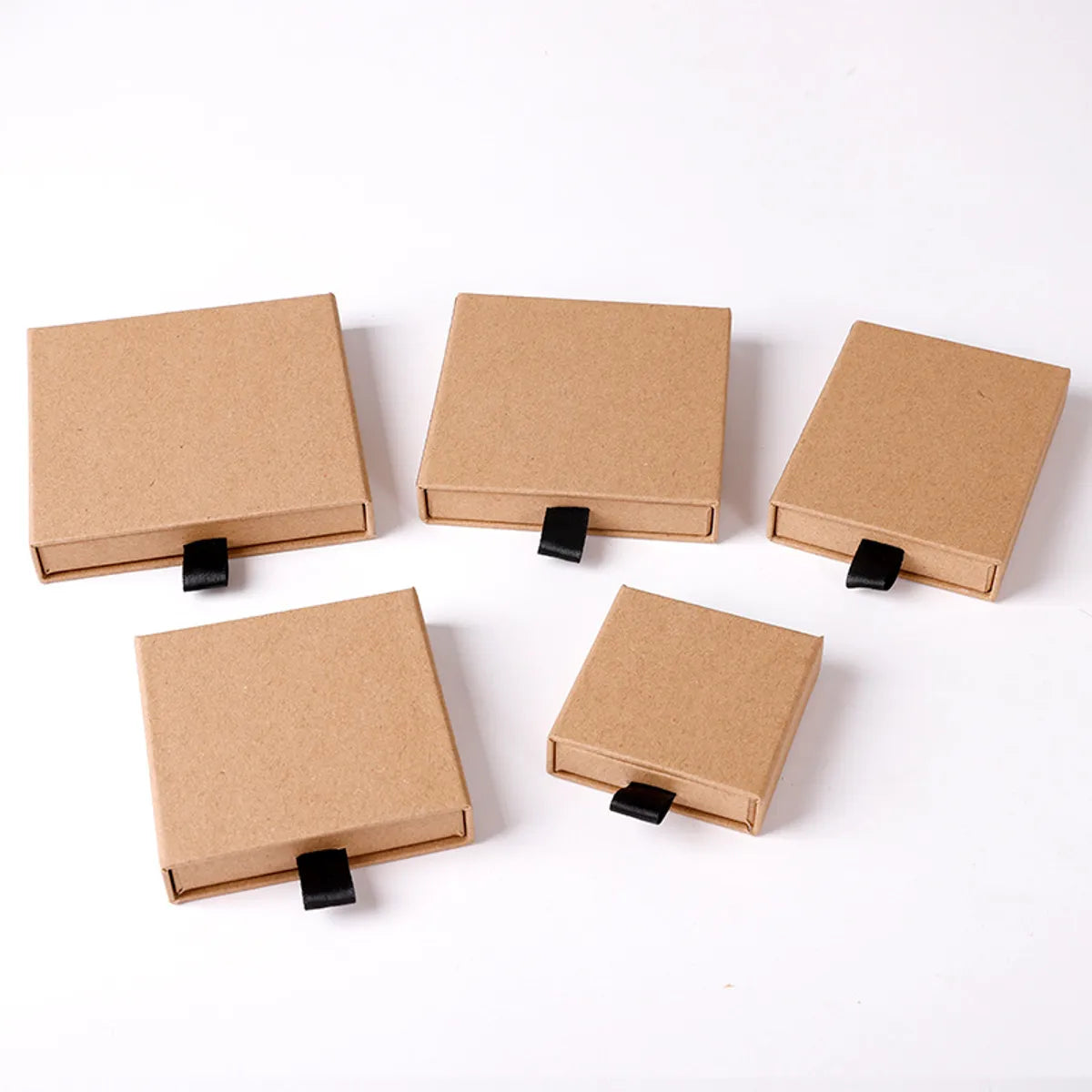 Simple Style Solid Color Paper Jewelry Boxes