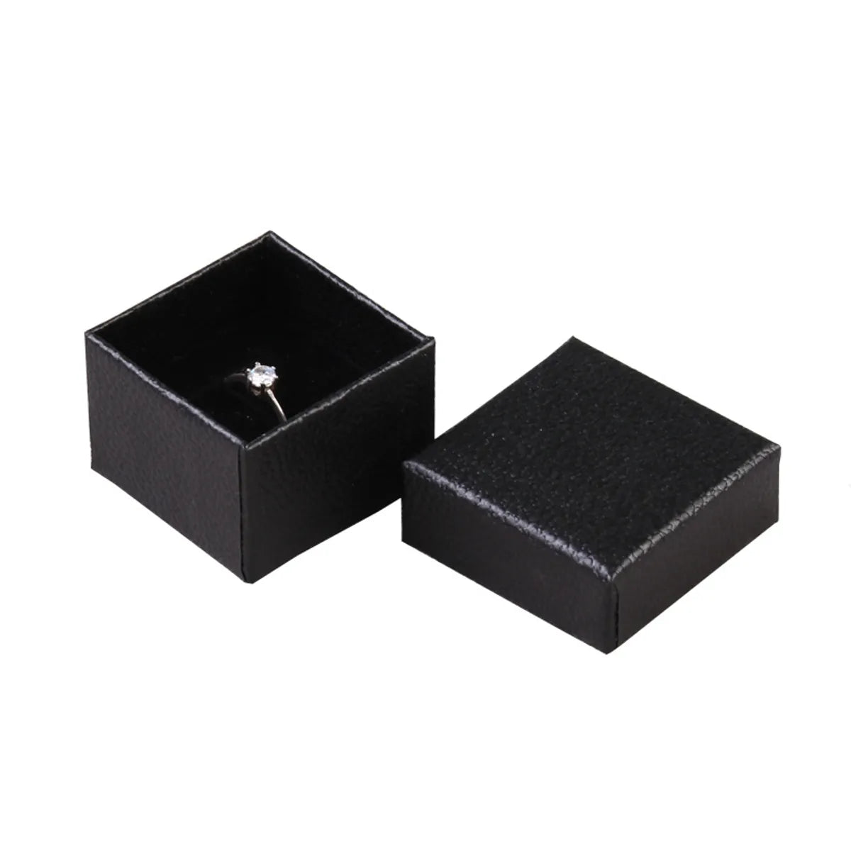 Simple Style Solid Color Paper Jewelry Boxes