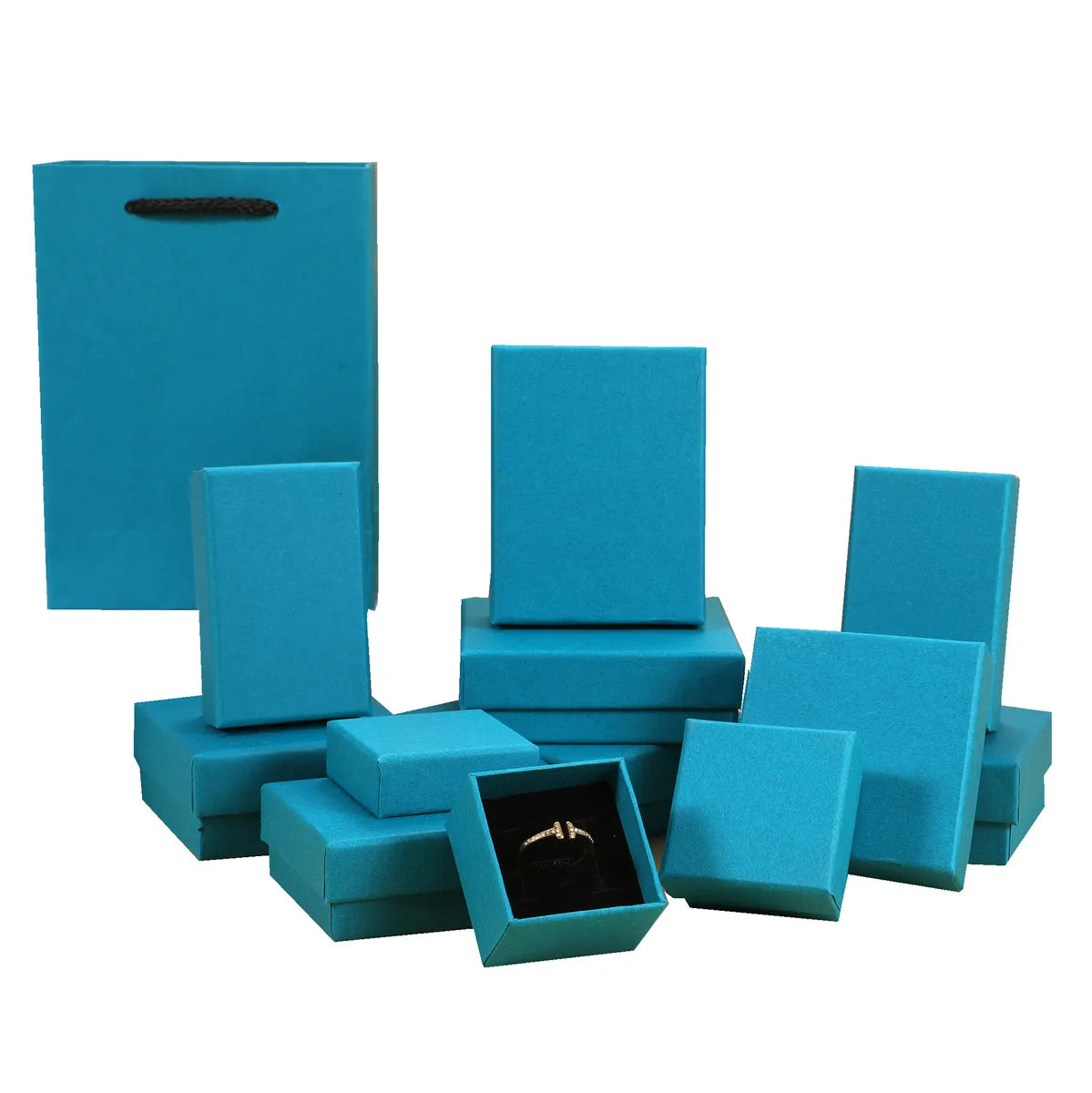 1 Piece Simple Style Solid Color Paper Jewelry Boxes