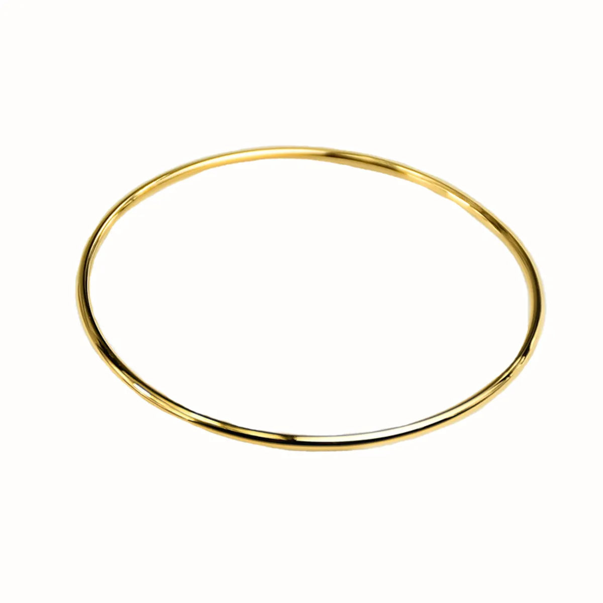 Simple Style Solid Color Stainless Steel Plating Bangle