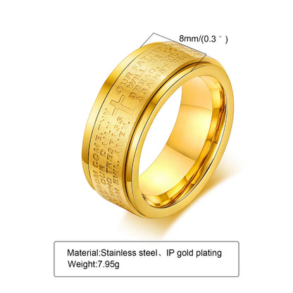 1 Piece Simple Style Solid Color Stainless Steel Plating Rings