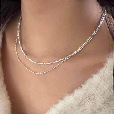 1 Piece Simple Style Solid Color Sterling Silver Plating 18k Gold Plated Necklace