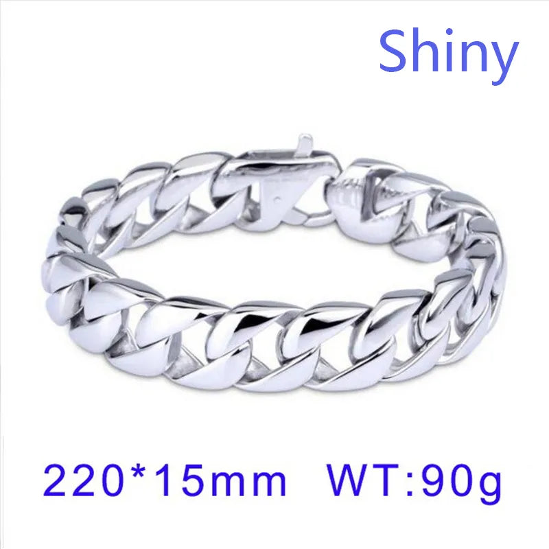 1 Piece Simple Style Solid Color Titanium Steel Men'S Bracelets