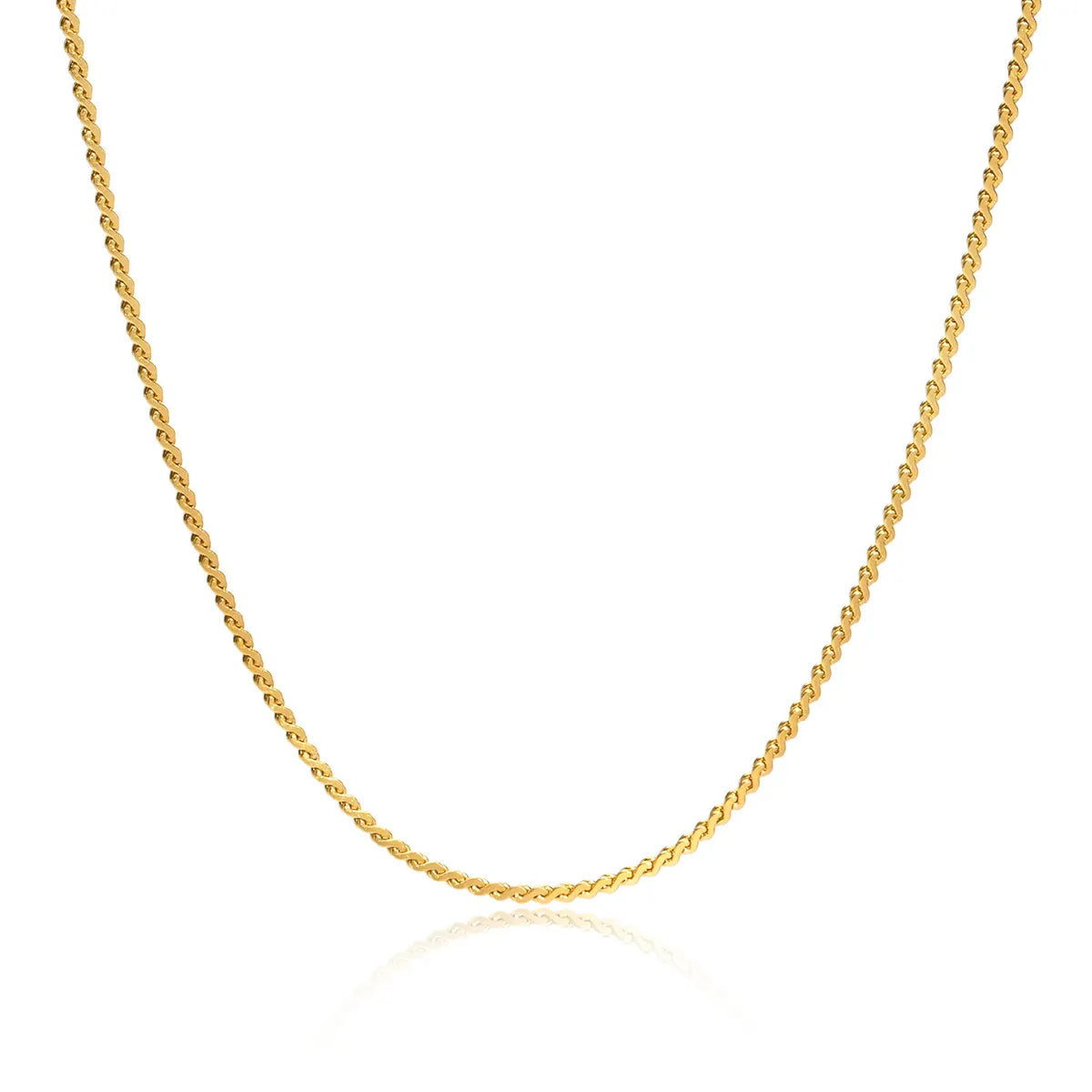 Simple Style Solid Color Titanium Steel Plating Gold Plated Necklace