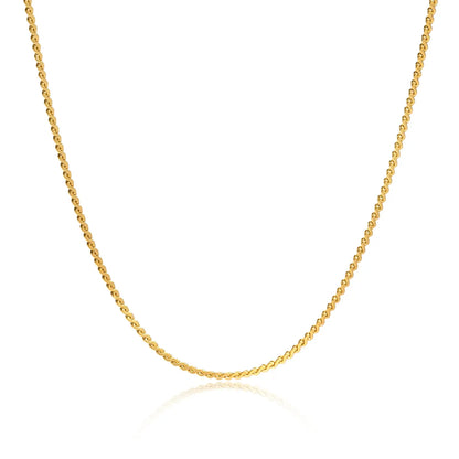 Simple Style Solid Color Titanium Steel Plating Gold Plated Necklace