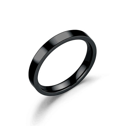 Wholesale Jewelry Simple Style Solid Color Titanium Steel Polishing Plating Rings